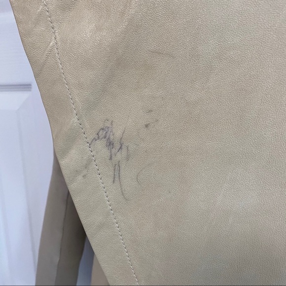 Drape Front Leather Jacket - Picture 4 of 9